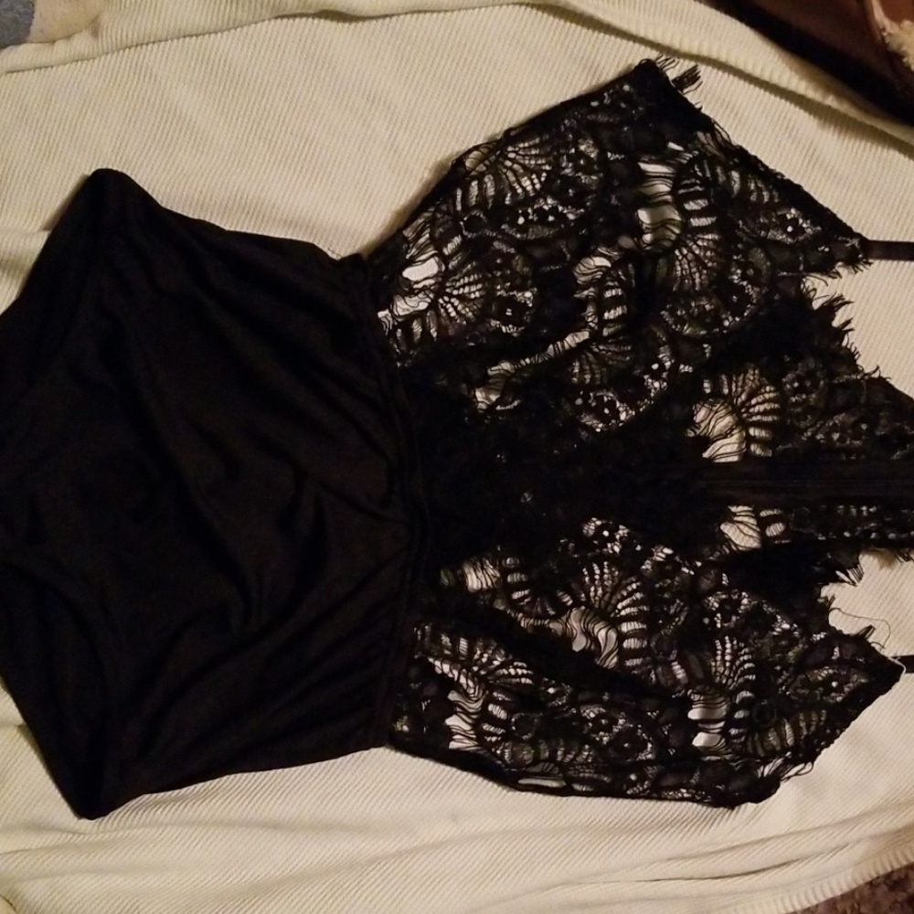 Black cut out bodysuit